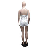 Sexy Floral Print Sling Romper GCNF-0178