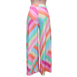 Printed Loose High Waist Wide Leg Pants SH-390292