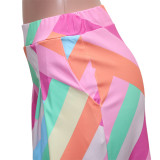 Printed Loose High Waist Wide Leg Pants SH-390292