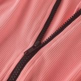 Solid Ribbed Sleeveless Zipper Tight Jumpsuit MZ-2725
