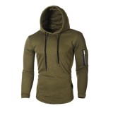 Men's Solid Color Long Sleeve Hoodie FLZH-ZW61