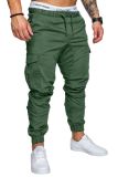 Men's Solid Color Tether Casual Pants FLZH-8811