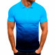 Men Gradient Short Sleeve Casual Polo FLZH-ZT135