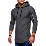 Men's Solid Color Long Sleeve Hoodie FLZH-ZW61