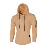 Men's Solid Color Long Sleeve Hoodie FLZH-ZW61