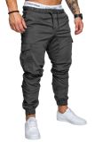 Men's Solid Color Tether Casual Pants FLZH-8811