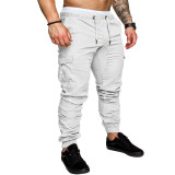 Men's Solid Color Tether Casual Pants FLZH-8811