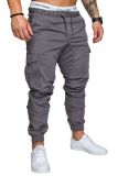 Men's Solid Color Tether Casual Pants FLZH-8811