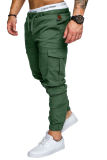 Men's Solid Color Tether Casual Pants FLZH-8811