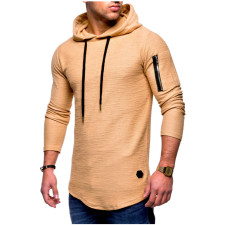 Men's Solid Color Long Sleeve Hoodie FLZH-ZW61