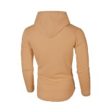 Men's Solid Color Long Sleeve Hoodie FLZH-ZW61