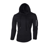 Men's Solid Color Long Sleeve Hoodie FLZH-ZW61