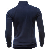 Men Casual Stand Collar Zipper Coats  FLZH-ZW07