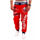 Men Drawstring Letter Printed Fashion Pants FLZH-8753