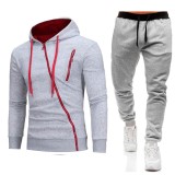 Men's Outdoor Casual Zip Sports Sweatshirt Sets FLZH-W01-ZK75