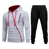 Men's Outdoor Casual Zip Sports Sweatshirt Sets FLZH-W01-ZK75