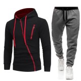 Men's Outdoor Casual Zip Sports Sweatshirt Sets FLZH-W01-ZK75