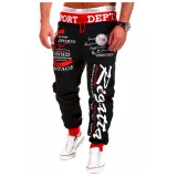 Men Drawstring Letter Printed Fashion Pants FLZH-8753