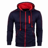 Men Zipper Decoration Casual Hooded Coats FLZH-ZW98