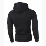 Men Neckline Zipper Casual Hooded Sweatshirts FLZH-ZW25