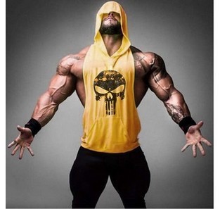 Men Skull Printed Sleeveless Hooded Vest FLZH-ZT32
