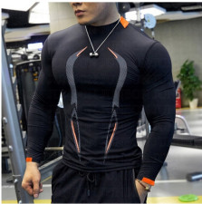 Men's Fitness Sports Training Fashion Long Sleeve Top FLZH-ZT152