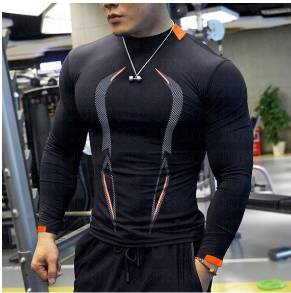 Men's Fitness Sports Training Fashion Long Sleeve Top FLZH-ZT152