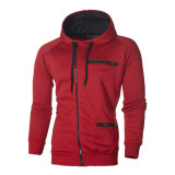 Men's Sports Casual Zipper Hooded Coats FLZH-ZW63