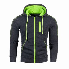 Men Zipper Decoration Casual Hooded Coats FLZH-ZW98