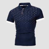 Men's Print Slim Lapel Casual Short Sleeve POLO FLZH-ZT123
