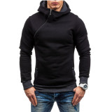 Men's Diagonal Zip Hoodie Sweatshirts FLZH-ZW-12