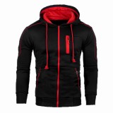 Men Zipper Decoration Casual Hooded Coats FLZH-ZW98