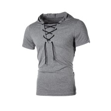 Men's Casual Short Sleeve Hoodie FLZH-ZT119