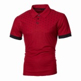 Men's Print Slim Lapel Casual Short Sleeve POLO FLZH-ZT123