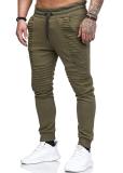 Men Slim Stripe Design Casual Pants FLZH-ZK19