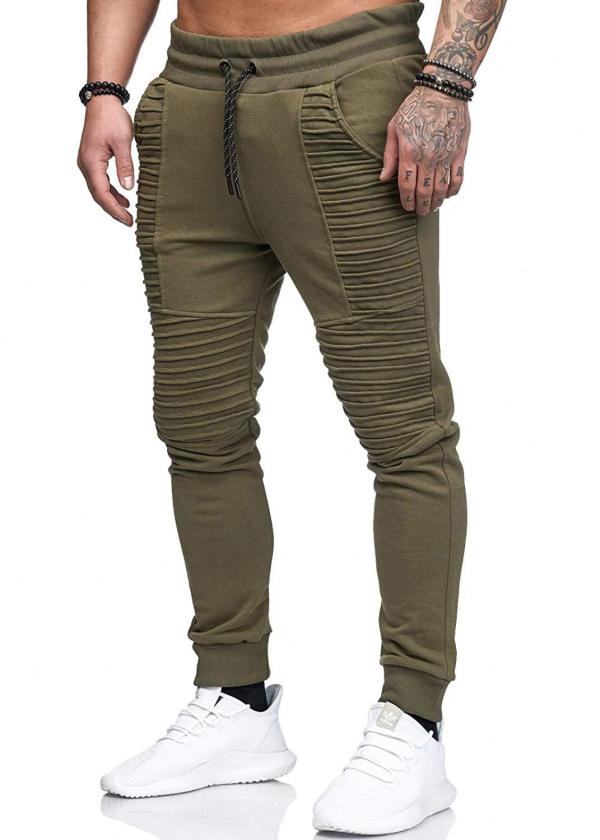 Men Slim Stripe Design Casual Pants FLZH-ZK19