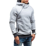Men's Diagonal Zip Hoodie Sweatshirts FLZH-ZW-12