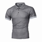 Men's Print Slim Lapel Casual Short Sleeve POLO FLZH-ZT123