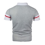 Men's Casual Fashion Short Sleeve Colorblock POLO FLZH-ZT131