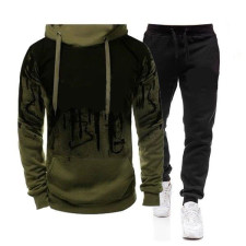 Men Ink Splash Print Hooded Sweatshirt Two-Piece Pants Sets FLZH-ZW86-ZK33