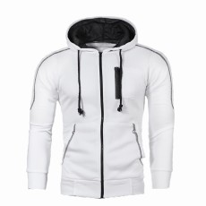 Men Zipper Decoration Casual Hooded Coats FLZH-ZW98