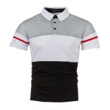 Men's Casual Fashion Short Sleeve Colorblock POLO FLZH-ZT131
