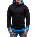 Men's Diagonal Zip Hoodie Sweatshirts FLZH-ZW-12