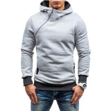 Men's Diagonal Zip Hoodie Sweatshirts FLZH-ZW-12