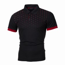 Men's Print Slim Lapel Casual Short Sleeve POLO FLZH-ZT123