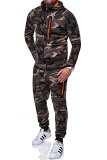 Men Camouflage Print Coat Two-Piece Pants Sets FLZH-W27-ZK27