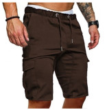 Men's Solid Color Tether Casual Shorts FLZH-ZK57