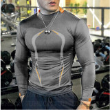 Men's Fitness Sports Training Fashion Long Sleeve Top FLZH-ZT152