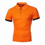 Men's Print Slim Lapel Casual Short Sleeve POLO FLZH-ZT123