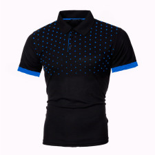 Men's Print Slim Lapel Casual Short Sleeve POLO FLZH-ZT123